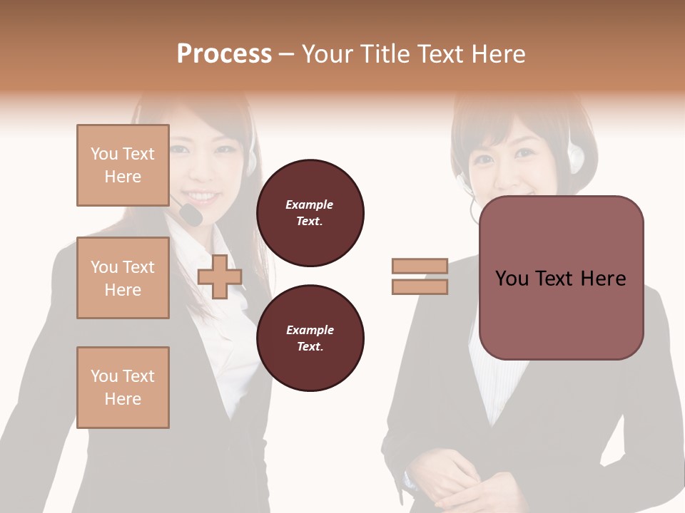 Korean Businesswoman Cute PowerPoint Template