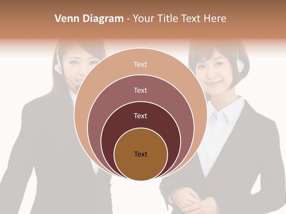 Korean Businesswoman Cute PowerPoint Template