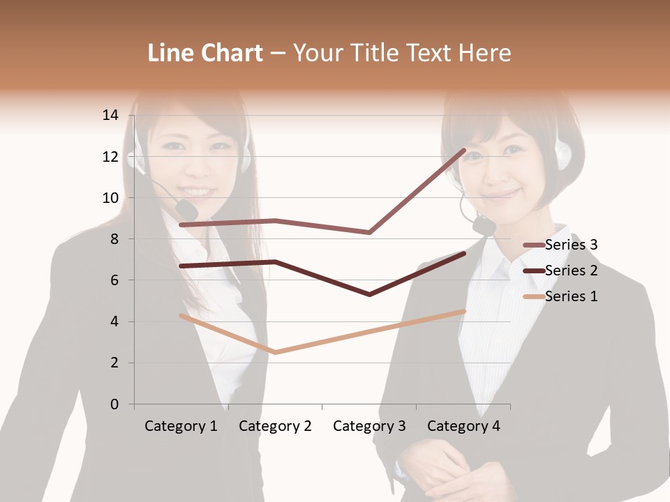 Korean Businesswoman Cute PowerPoint Template