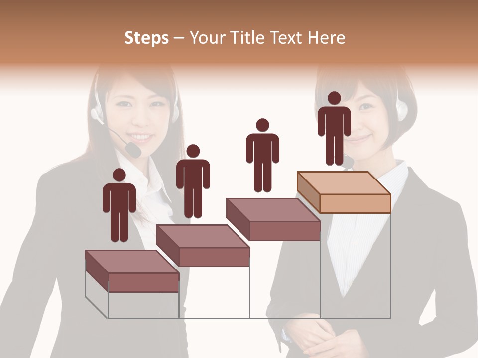 Korean Businesswoman Cute PowerPoint Template