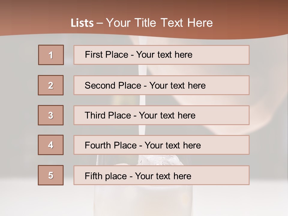 Pisco Sour Grape Schnaps Vertical PowerPoint Template