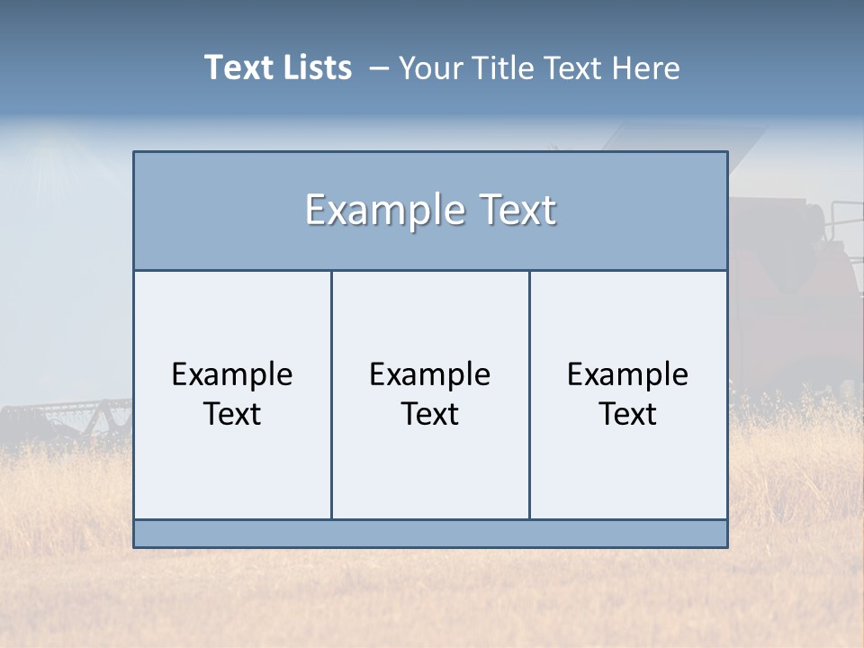 A Big Red Truck Is Driving Through A Field PowerPoint Template