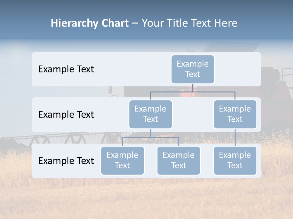 A Big Red Truck Is Driving Through A Field PowerPoint Template