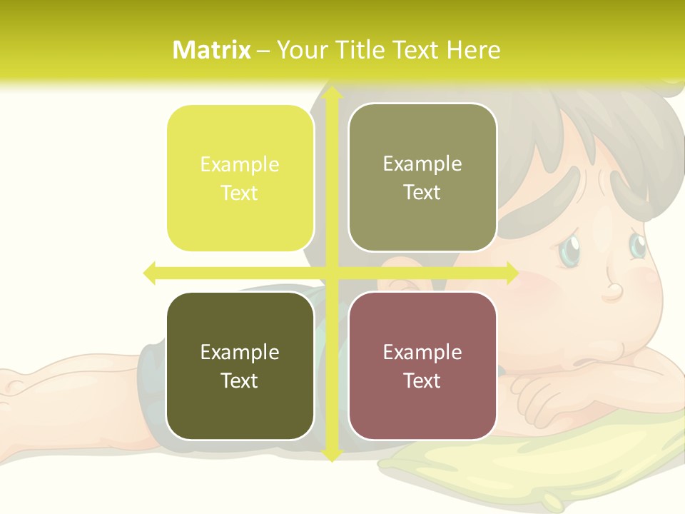 Person Illustration Pillow PowerPoint Template