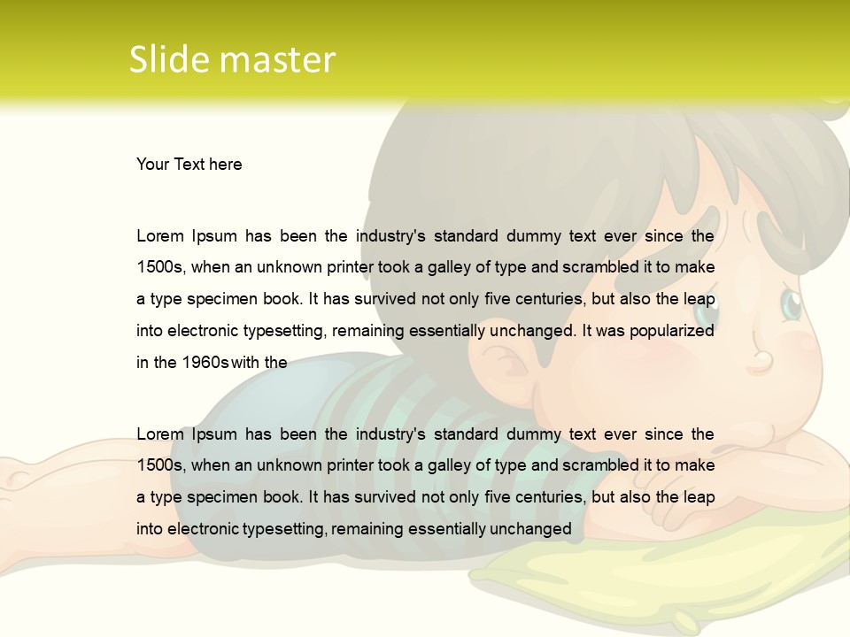 Person Illustration Pillow PowerPoint Template