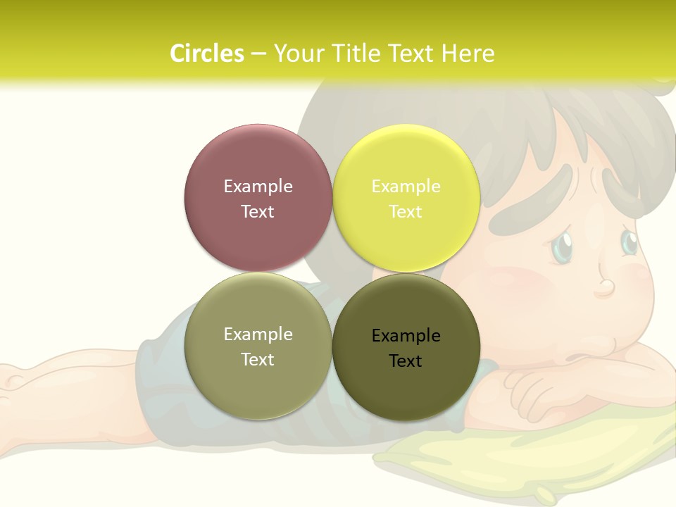 Person Illustration Pillow PowerPoint Template