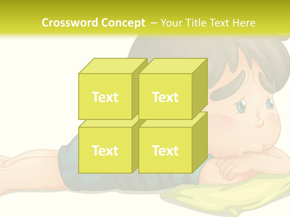 Person Illustration Pillow PowerPoint Template