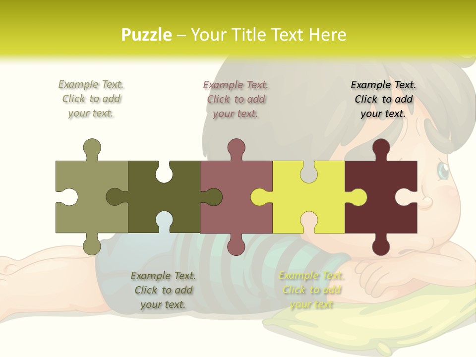 Person Illustration Pillow PowerPoint Template