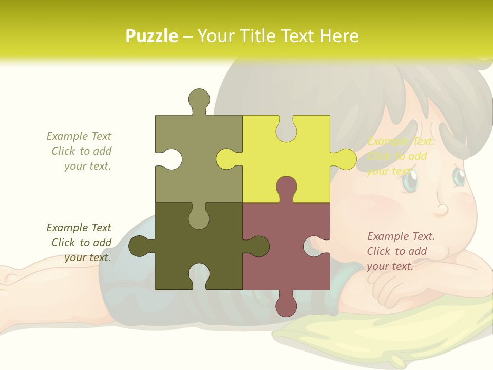 Person Illustration Pillow PowerPoint Template