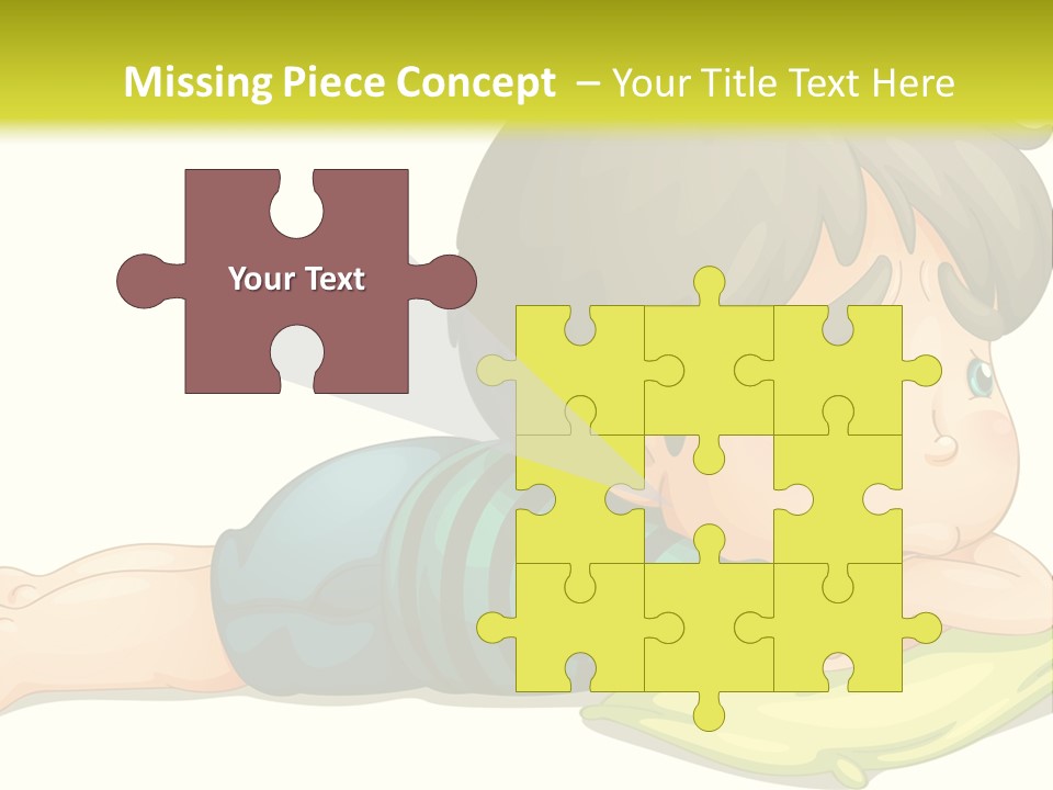 Person Illustration Pillow PowerPoint Template