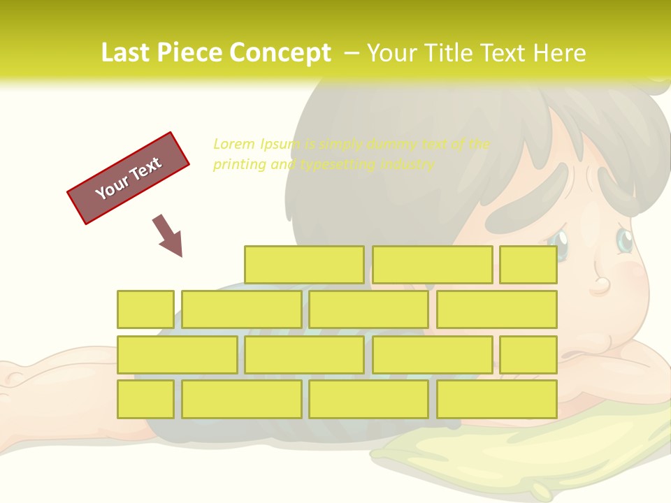 Person Illustration Pillow PowerPoint Template