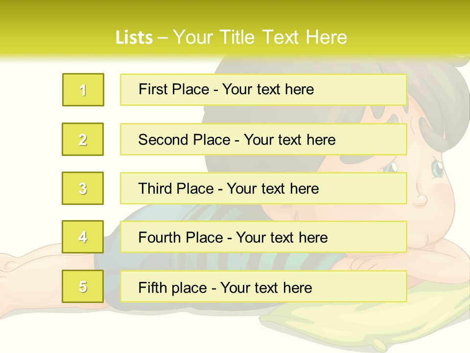 Person Illustration Pillow PowerPoint Template