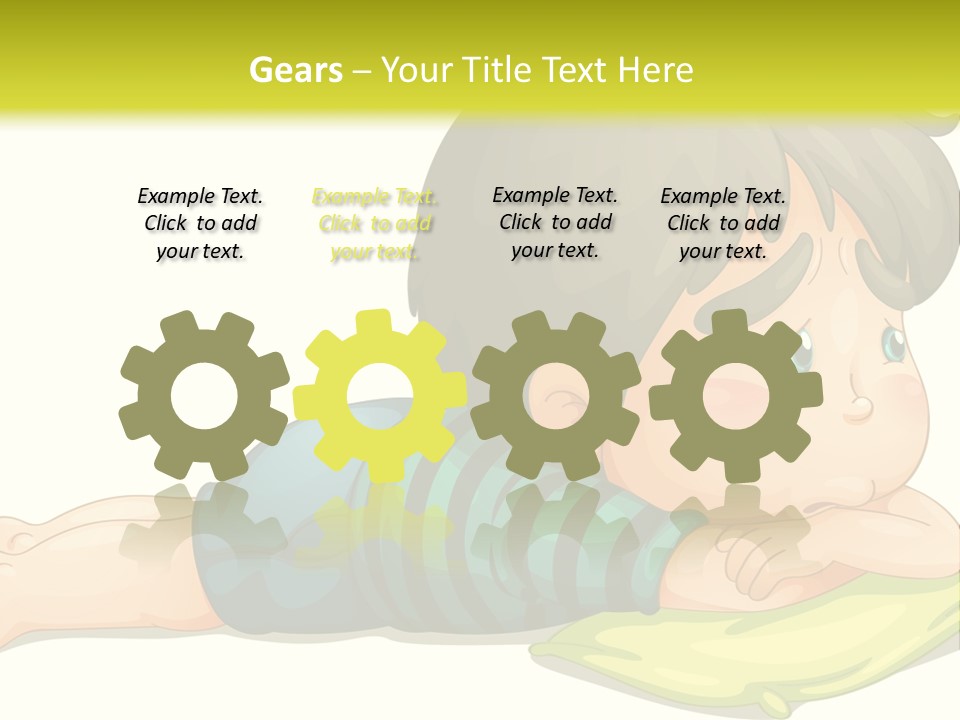 Person Illustration Pillow PowerPoint Template