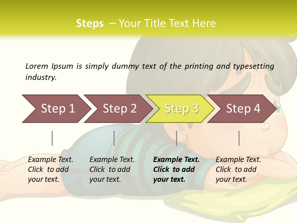 Person Illustration Pillow PowerPoint Template