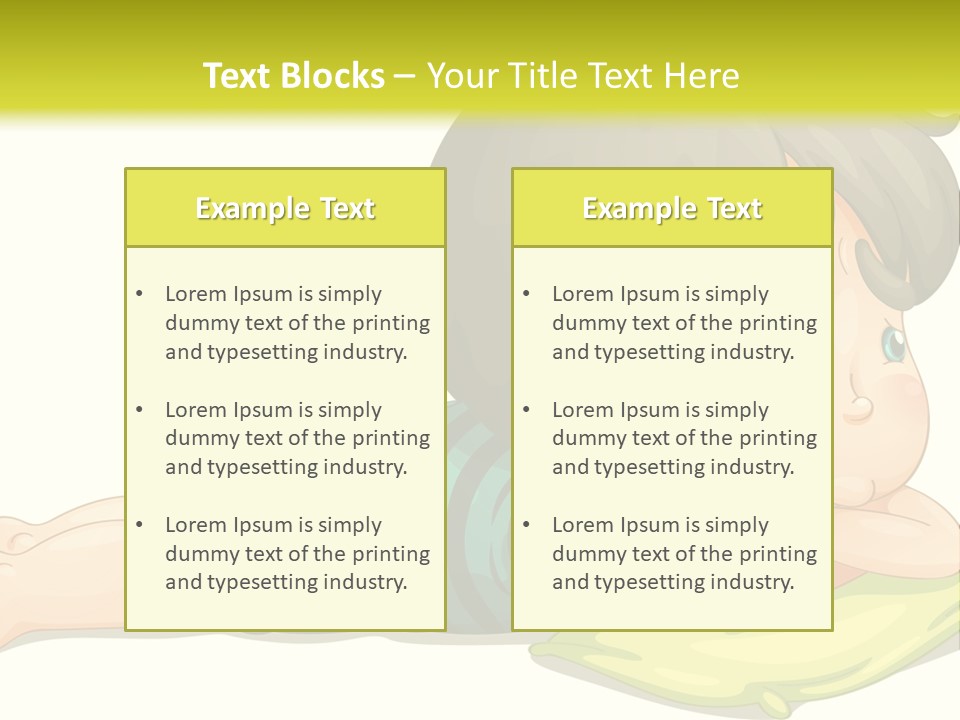 Person Illustration Pillow PowerPoint Template
