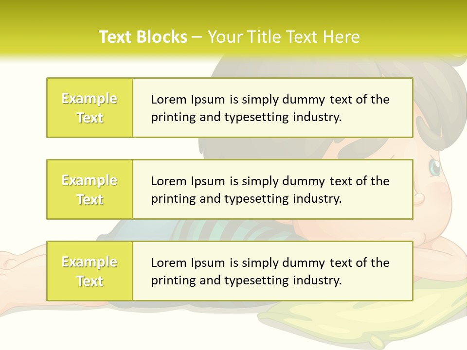 Person Illustration Pillow PowerPoint Template