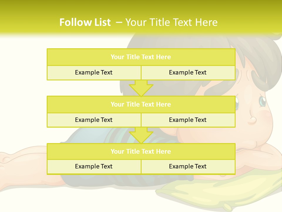 Person Illustration Pillow PowerPoint Template