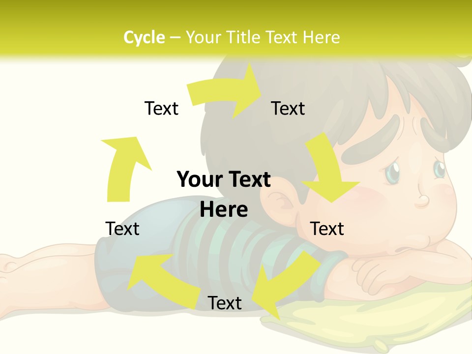 Person Illustration Pillow PowerPoint Template