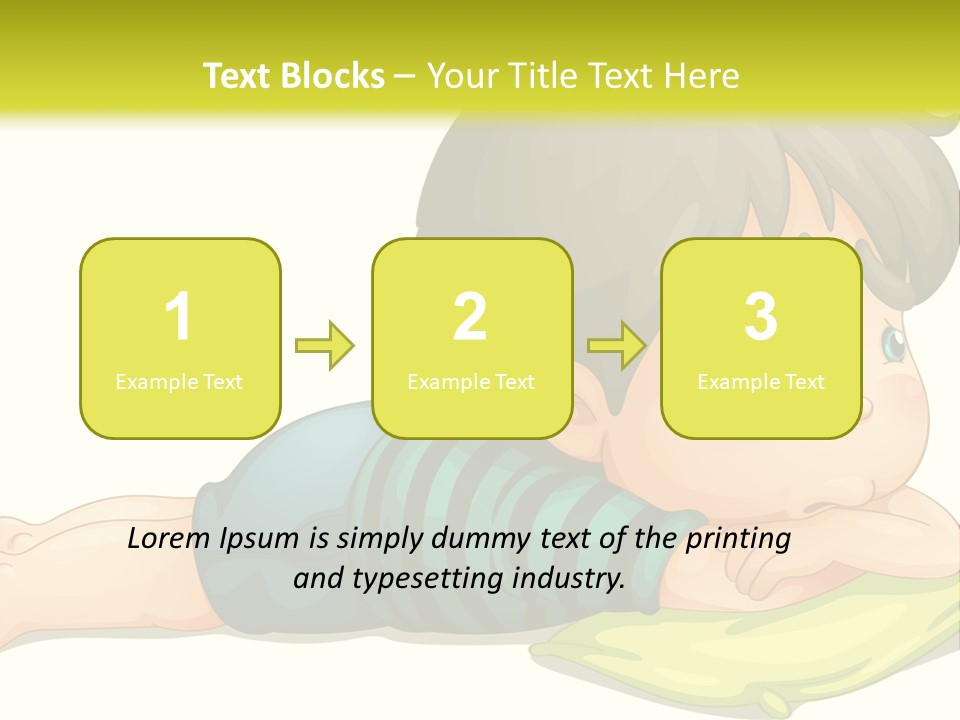 Person Illustration Pillow PowerPoint Template