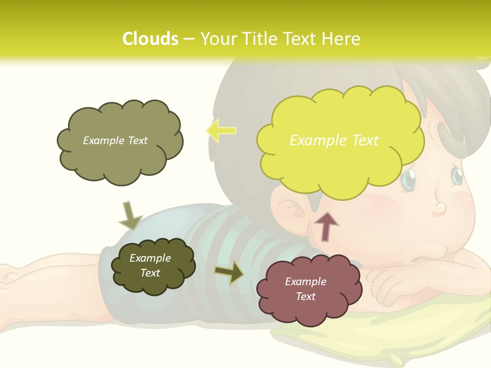 Person Illustration Pillow PowerPoint Template