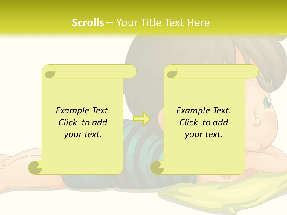 Person Illustration Pillow PowerPoint Template