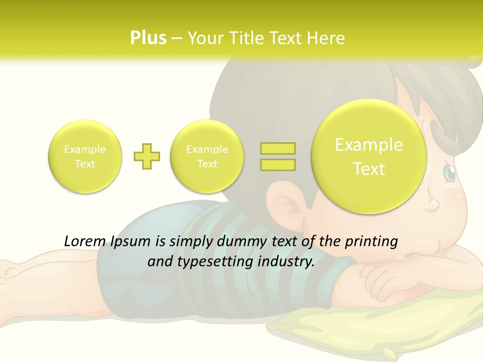 Person Illustration Pillow PowerPoint Template