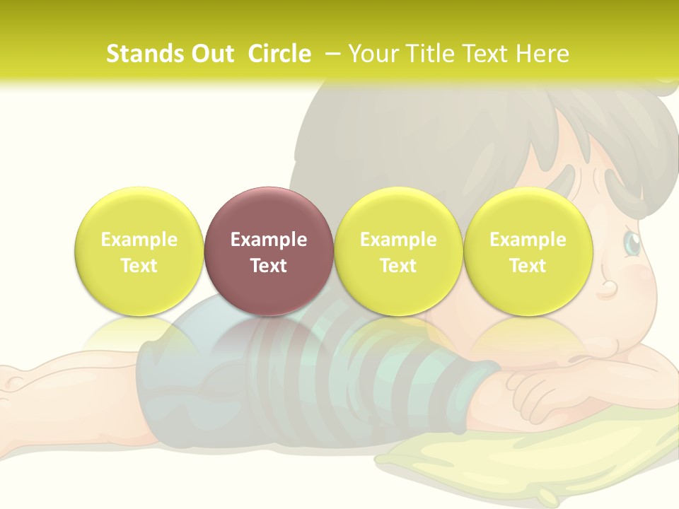 Person Illustration Pillow PowerPoint Template