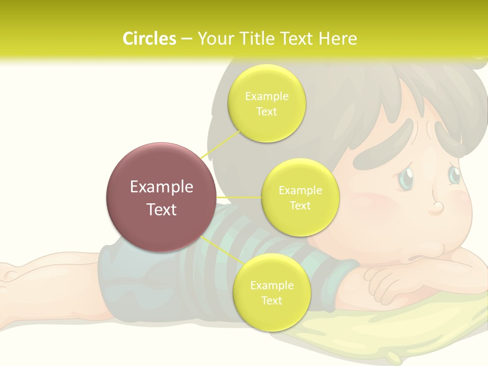 Person Illustration Pillow PowerPoint Template