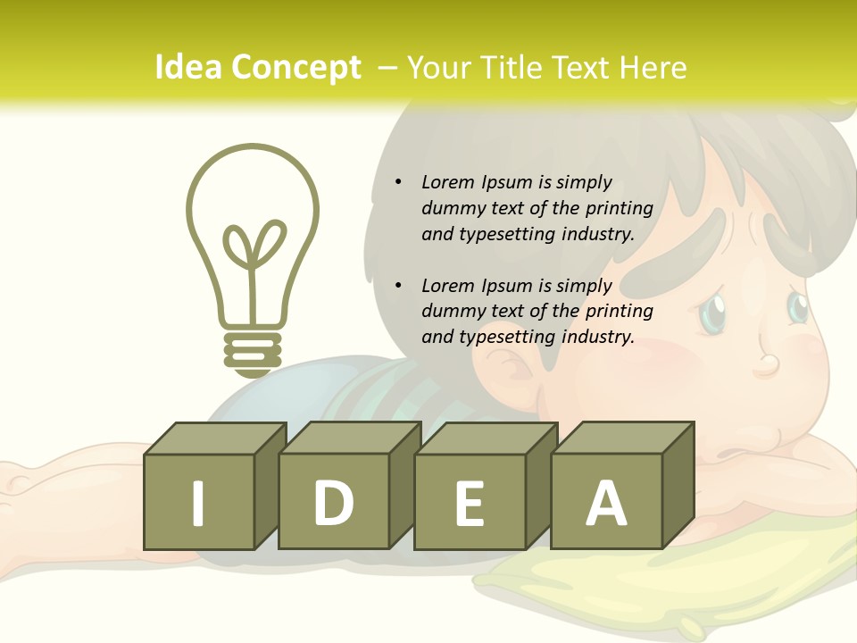 Person Illustration Pillow PowerPoint Template