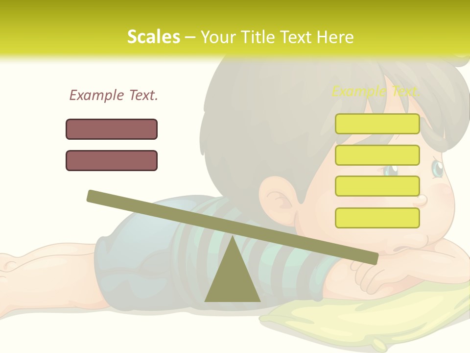 Person Illustration Pillow PowerPoint Template