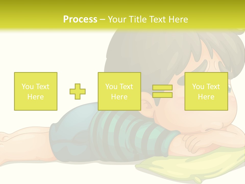 Person Illustration Pillow PowerPoint Template