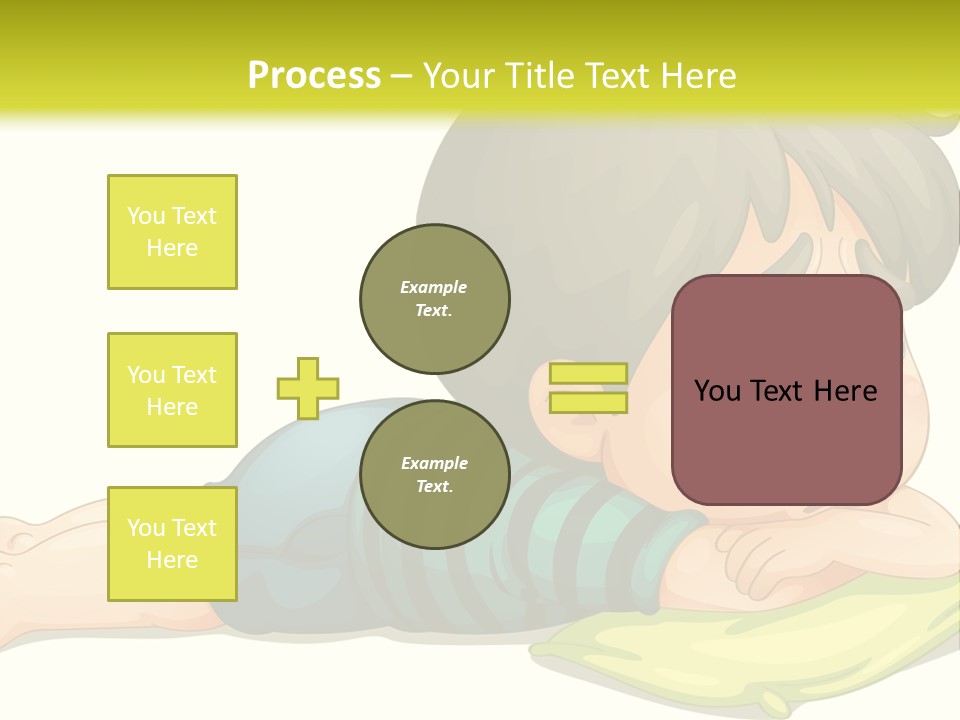 Person Illustration Pillow PowerPoint Template