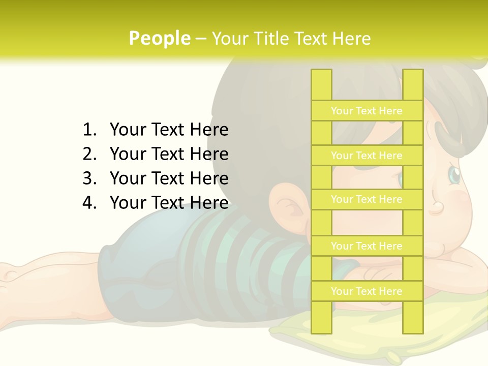 Person Illustration Pillow PowerPoint Template