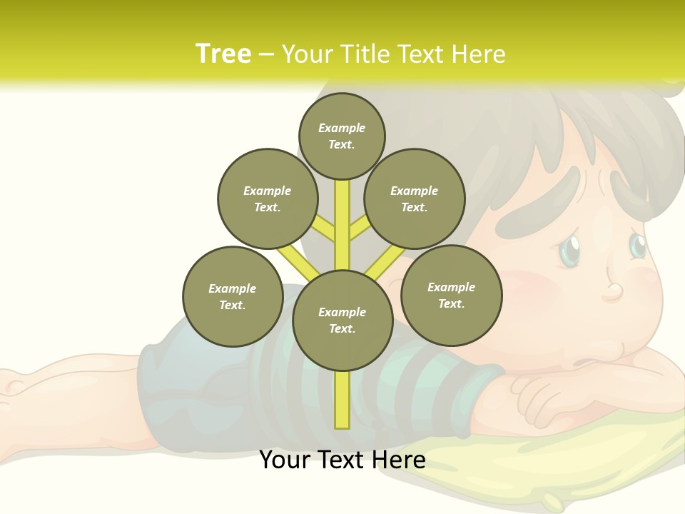 Person Illustration Pillow PowerPoint Template