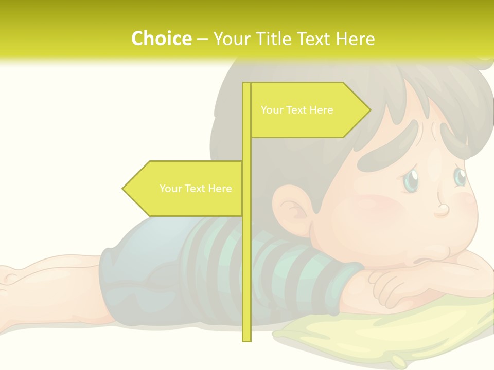 Person Illustration Pillow PowerPoint Template