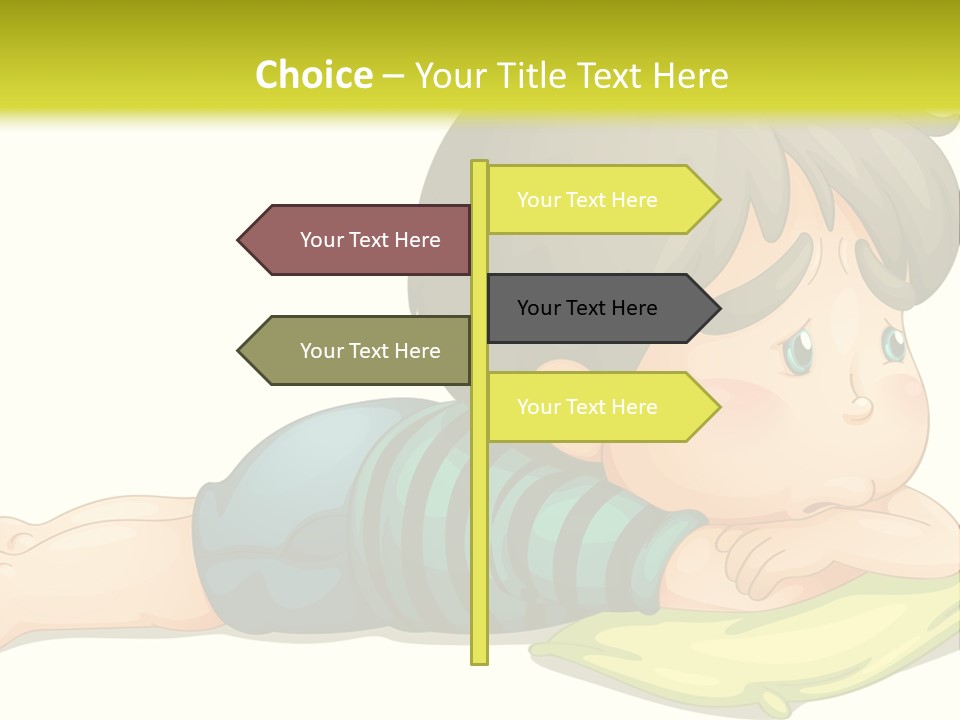 Person Illustration Pillow PowerPoint Template