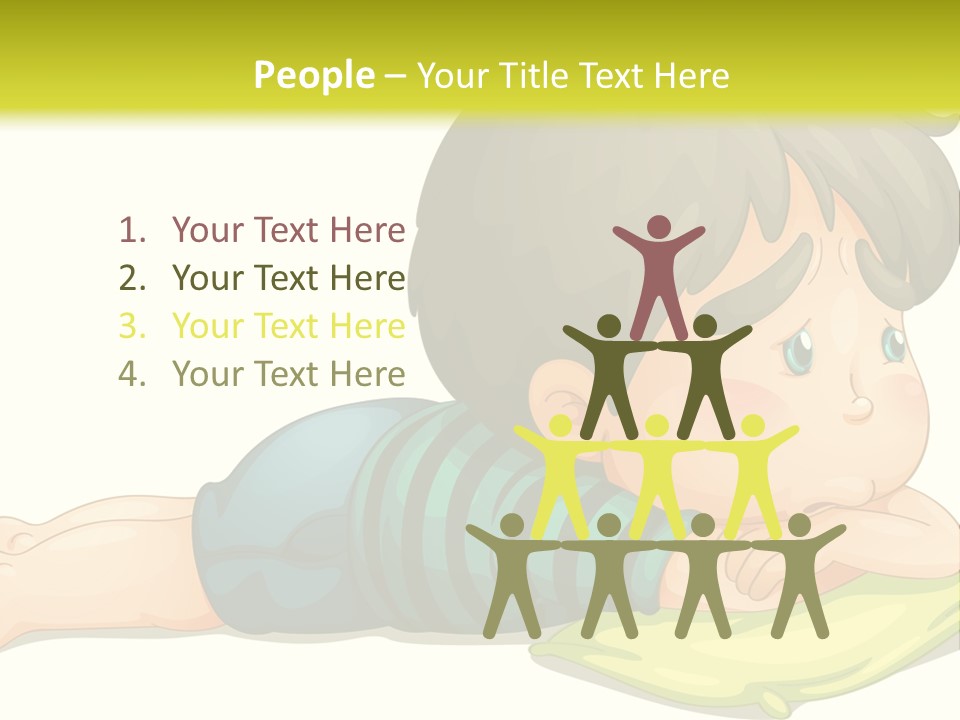 Person Illustration Pillow PowerPoint Template