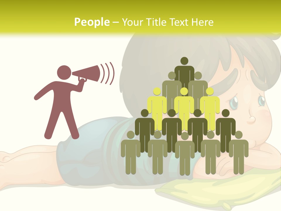 Person Illustration Pillow PowerPoint Template