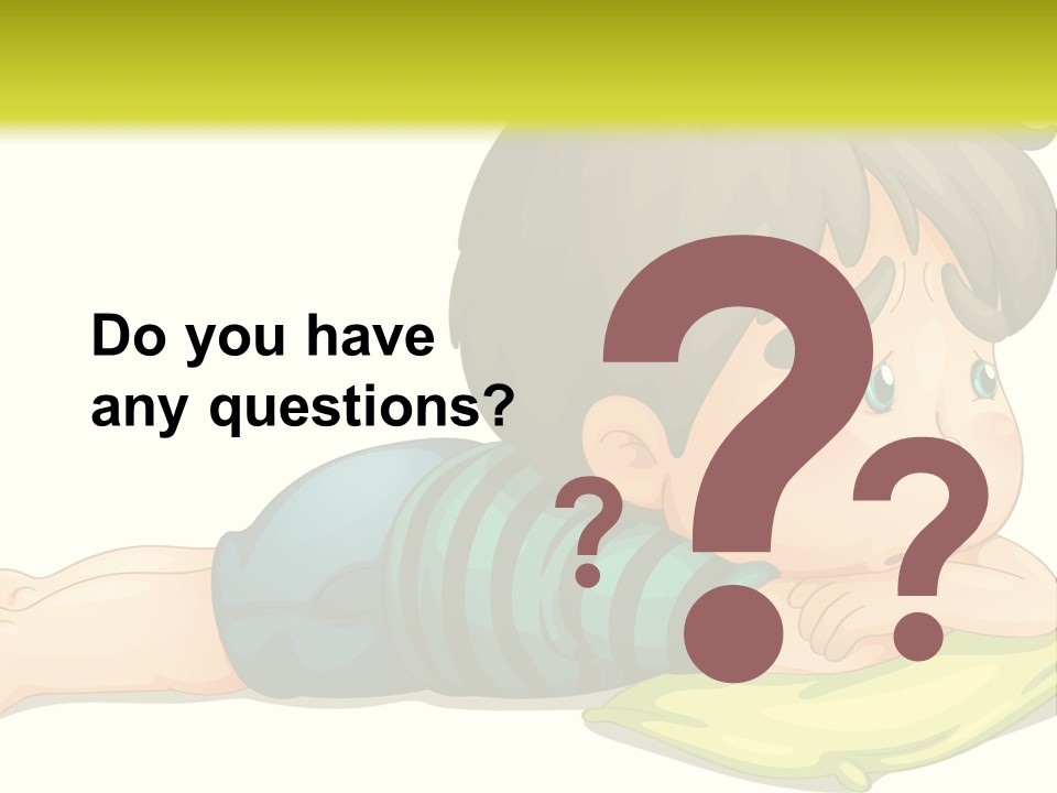 Person Illustration Pillow PowerPoint Template