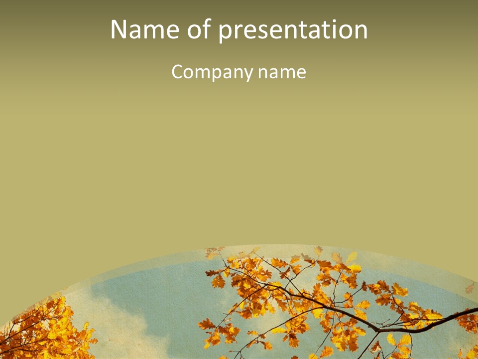 Outdoors Gold Vignette PowerPoint Template