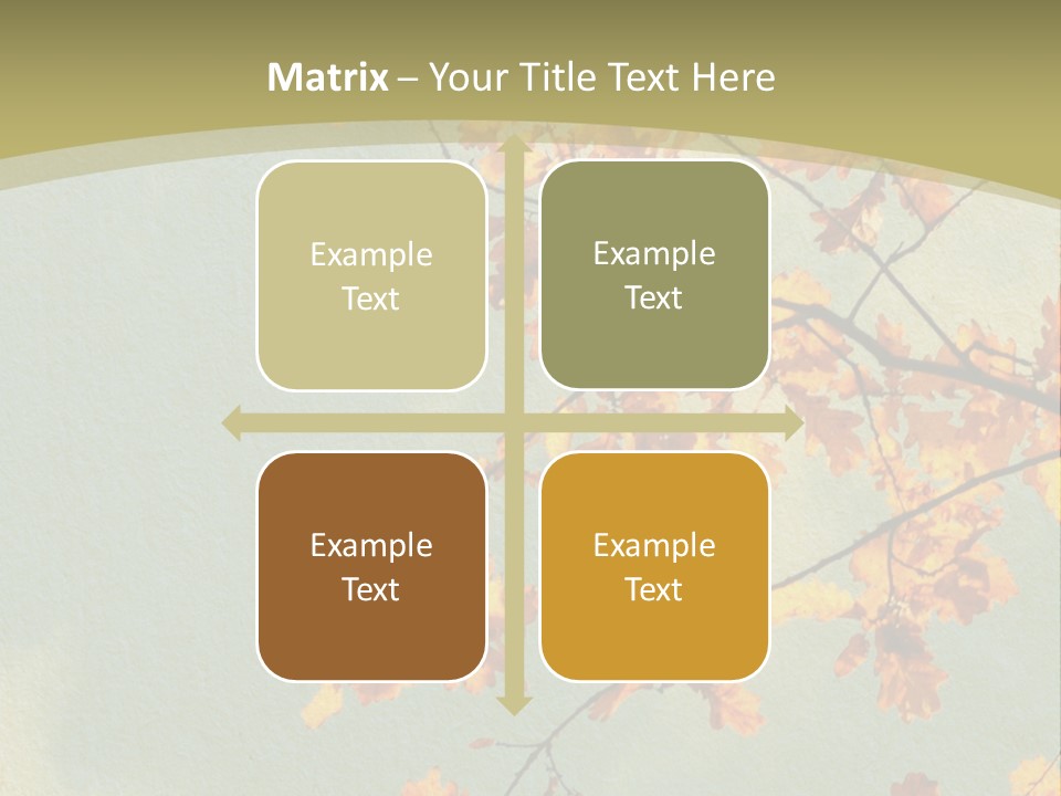 Outdoors Gold Vignette PowerPoint Template