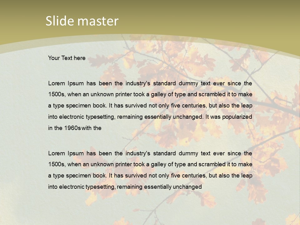 Outdoors Gold Vignette PowerPoint Template