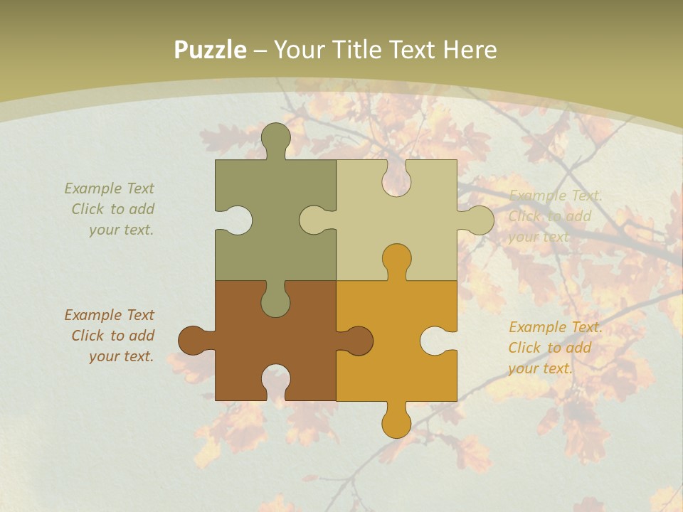 Outdoors Gold Vignette PowerPoint Template