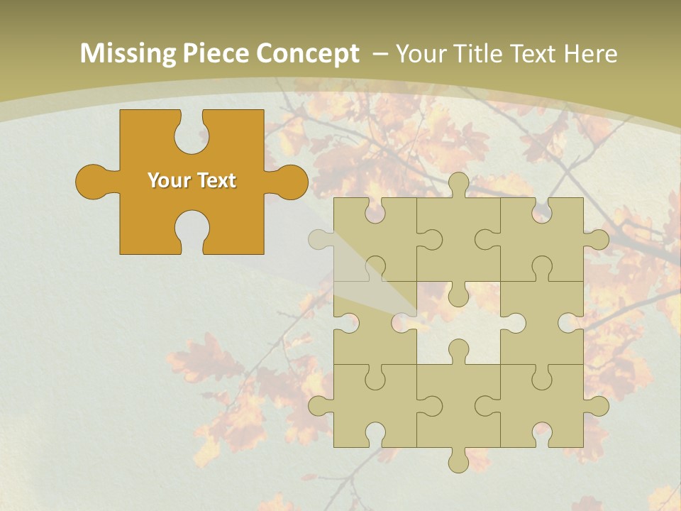 Outdoors Gold Vignette PowerPoint Template