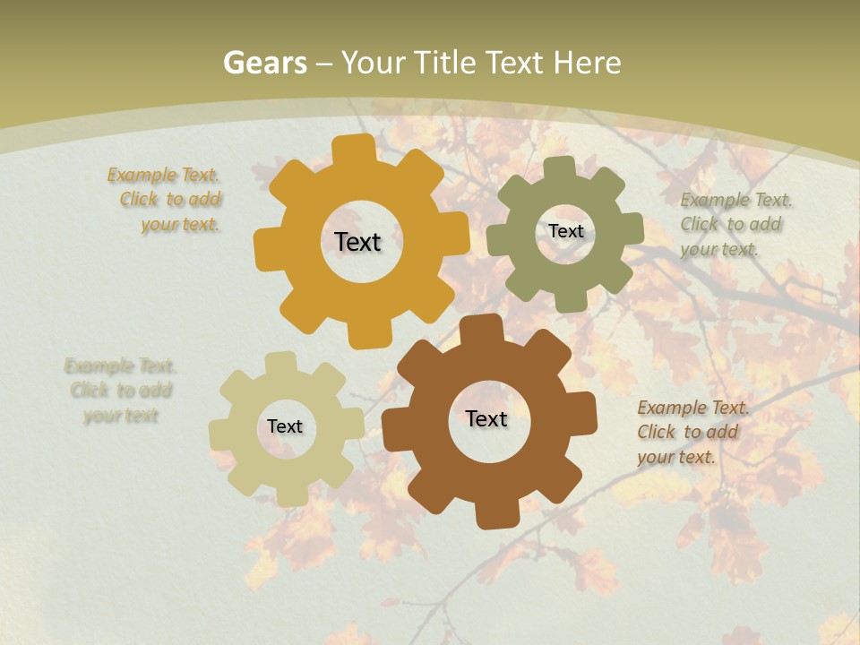 Outdoors Gold Vignette PowerPoint Template