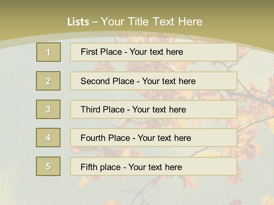 Outdoors Gold Vignette PowerPoint Template