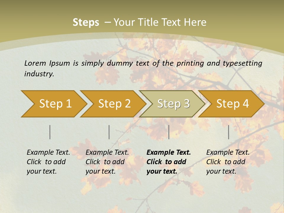 Outdoors Gold Vignette PowerPoint Template