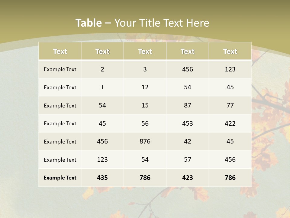 Outdoors Gold Vignette PowerPoint Template