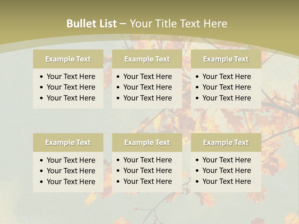 Outdoors Gold Vignette PowerPoint Template