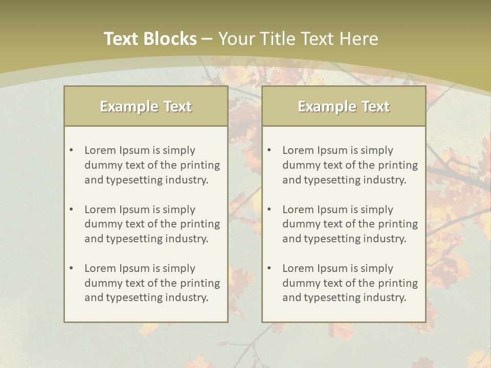 Outdoors Gold Vignette PowerPoint Template